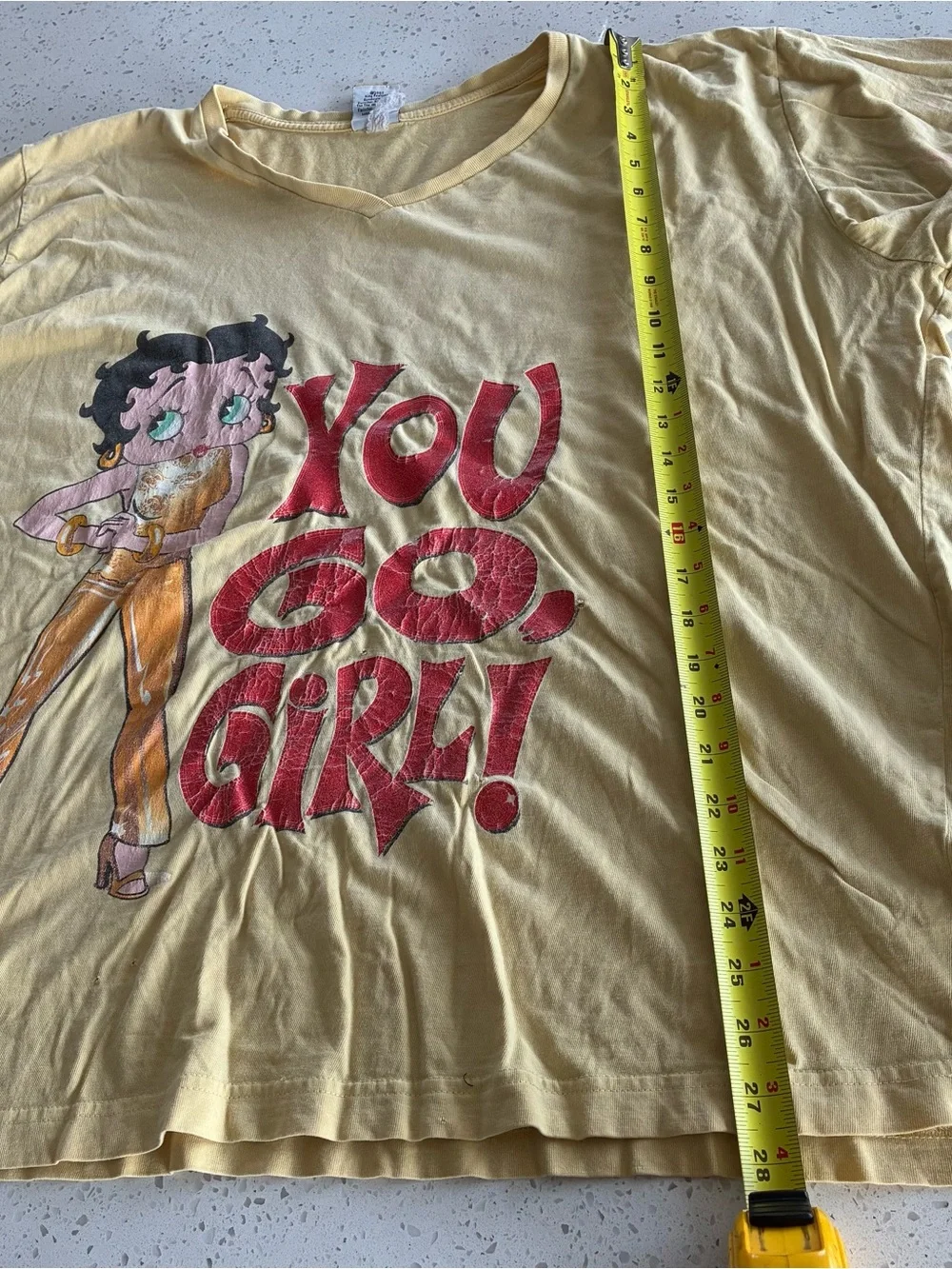 A1 - WOMENS VINTAGE 00s BETTY BOOP Y2K 2002 YOU GO GIRL T SHIRT